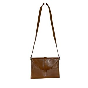 Gallery Originals Leather Brown Leather Crossbody Bag Made In Spain